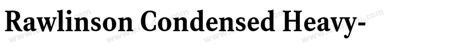 Rawlinson Condensed Heavy字体转换